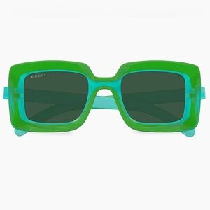 Gucci Vibrant Green Rectangular Sunglasses with Case